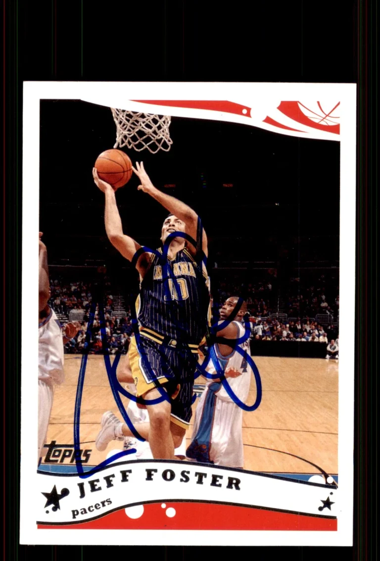 Signed Basketball Card Auto Jeff Foster 2005-06 Topps #164 Indiana Pacers