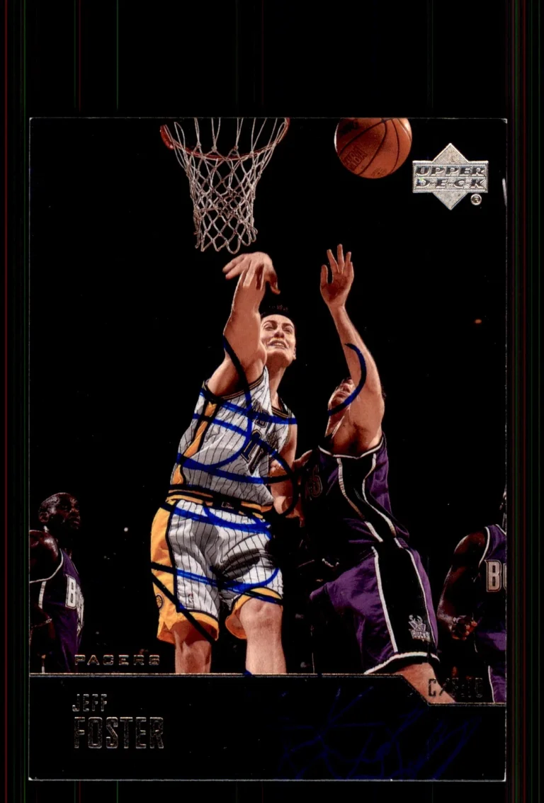 Signed Basketball Card Auto Jeff Foster 2003-04 Upper Deck #105 Indiana Pacers