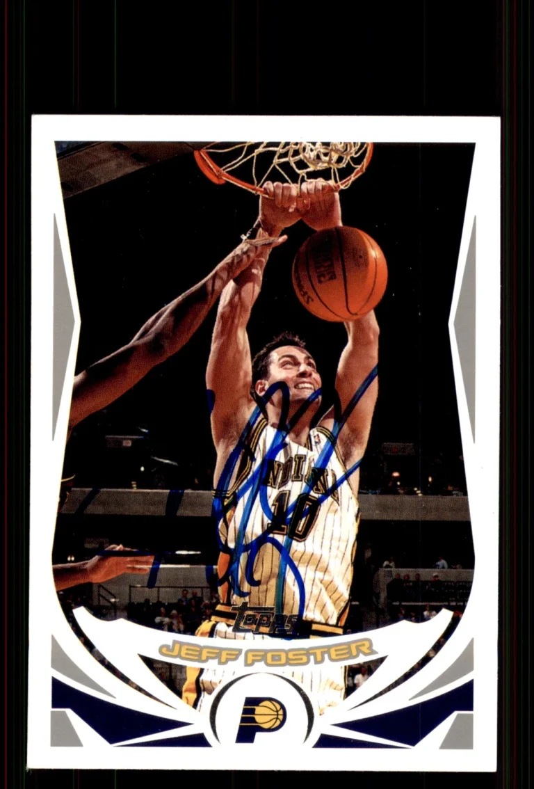 Signed Basketball Card Auto Jeff Foster 2004-05 Topps #98 Indiana Pacers