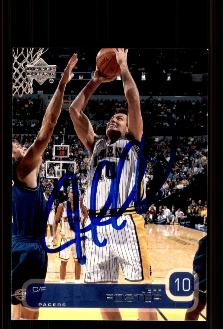 Signed Basketball Card Auto Jeff Foster 2002-03 Upper Deck #269 Indiana Pacers