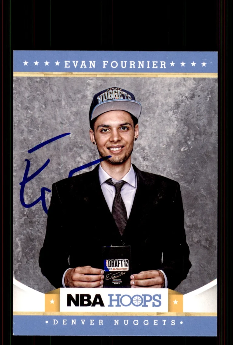 Signed Basketball Card Auto Evan Fournier 2012-13 Hoops #290 Denver Nuggets