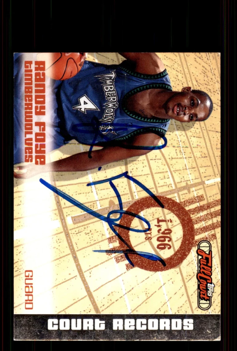 Signed Basketball Card Auto Randy Foye 2006-07 Topps Full Court #CR20