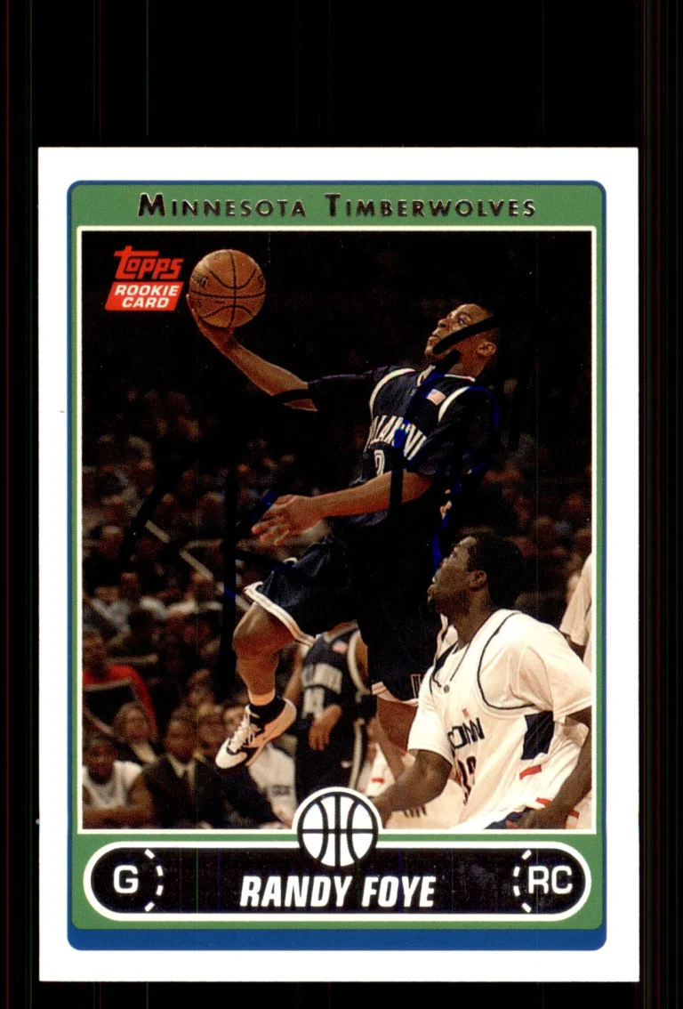 Signed Basketball Card Auto Randy Foye 2006-07 Topps #250 Timberwolves