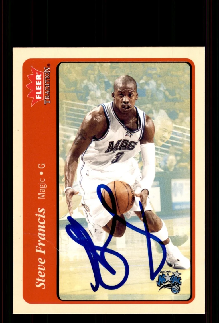 Signed Basketball Card Auto Steve Francis 2004-05 Fleer Tradition #56 Magic