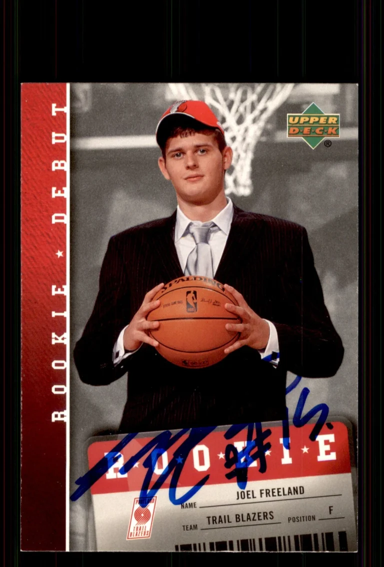 Signed Basketball Card Auto Joel Freeland 2006-07 Upper Deck Rookie Debut #140