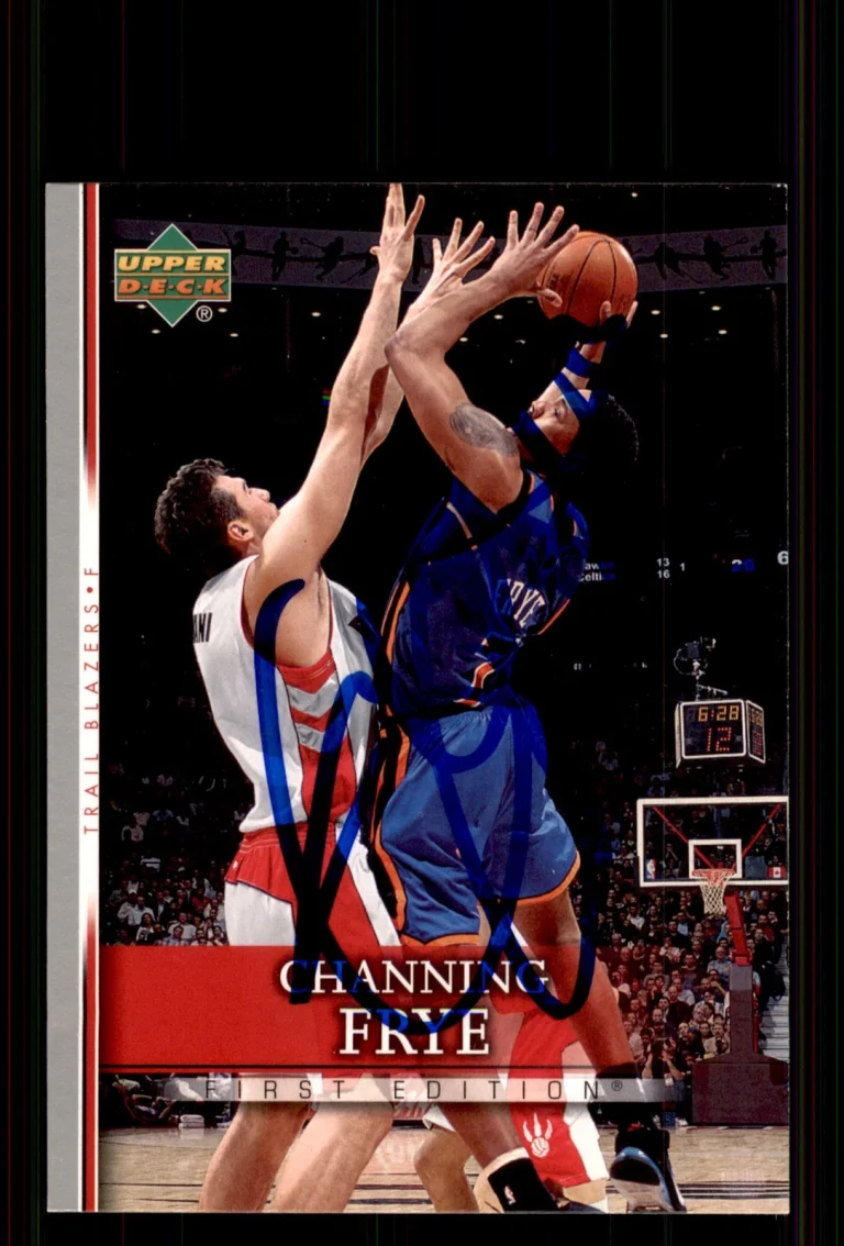 Signed Basketball Card Auto Channing Frye 2007-08 Upper Deck #99 Trail Blazers