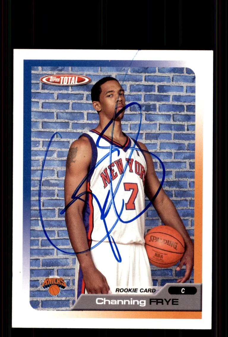 Signed Basketball Card Auto Channing Frye 2005-06 Topps Total #342 Knicks