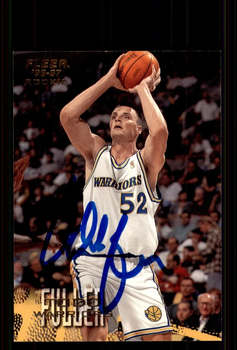 Signed Basketball Card Auto Todd Fuller 1996-97 Fleer #186 Golden State Warriors