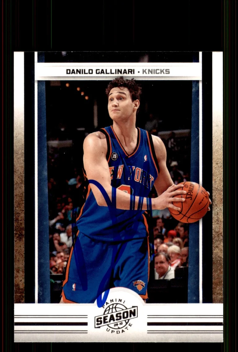 Signed Basketball Card Auto Danilo Gallinari 2009-10 Panini Season Update #34