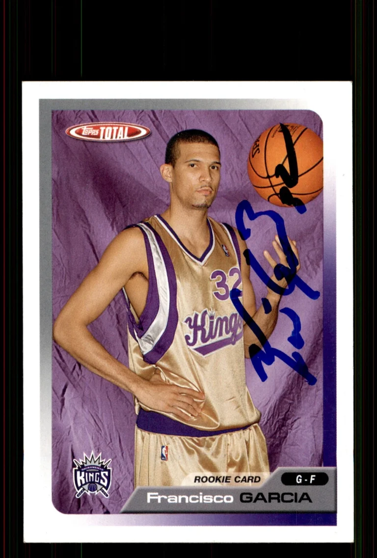 Signed Basketball Card Auto Francisco Garcia 2005-06 Topps Total #271