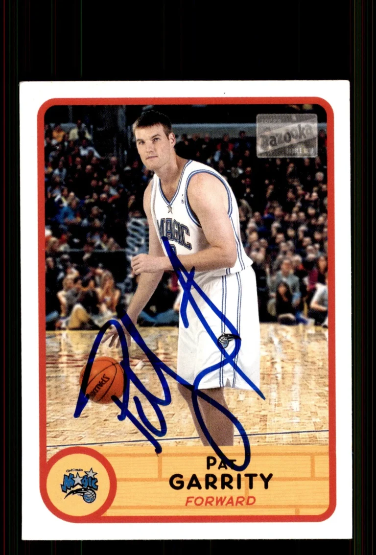 Signed Basketball Card Auto Pat Garrity 2003-04 Bazooka #191 Orlando Magic