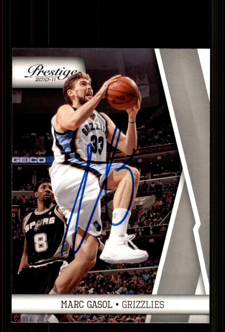 Signed Basketball Card Auto Marc Gasol 2010-11 Panini Prestige #53 Grizzlies