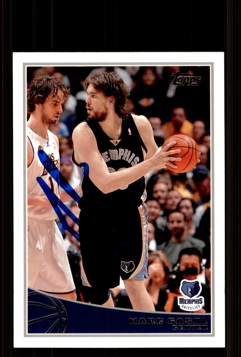 Signed Basketball Card Auto Marc Gasol 2009-10 Topps #137 Memphis Grizzlies