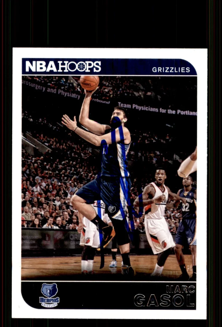 Signed Basketball Card Auto Marc Gasol 2014-15 Hoops #13 Memphis Grizzlies