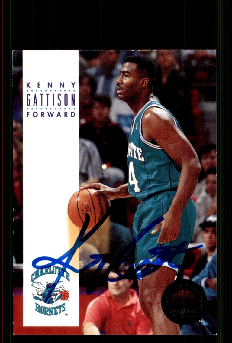 Signed Basketball Card Auto Kenny Gattison 1993-94 SkyBox Premium #202 Hornets