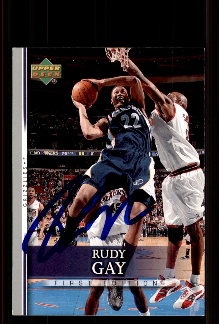 Signed Basketball Card Auto Rudy Gay 2007-08 Upper Deck First Edition #13