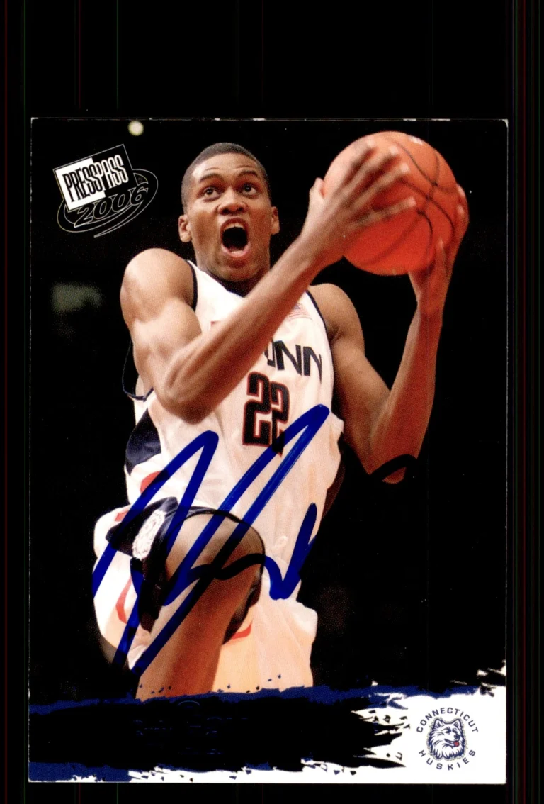 Signed Basketball Card Auto Rudy Gay 2006 Press Pass #B17 Connecticut Huskies