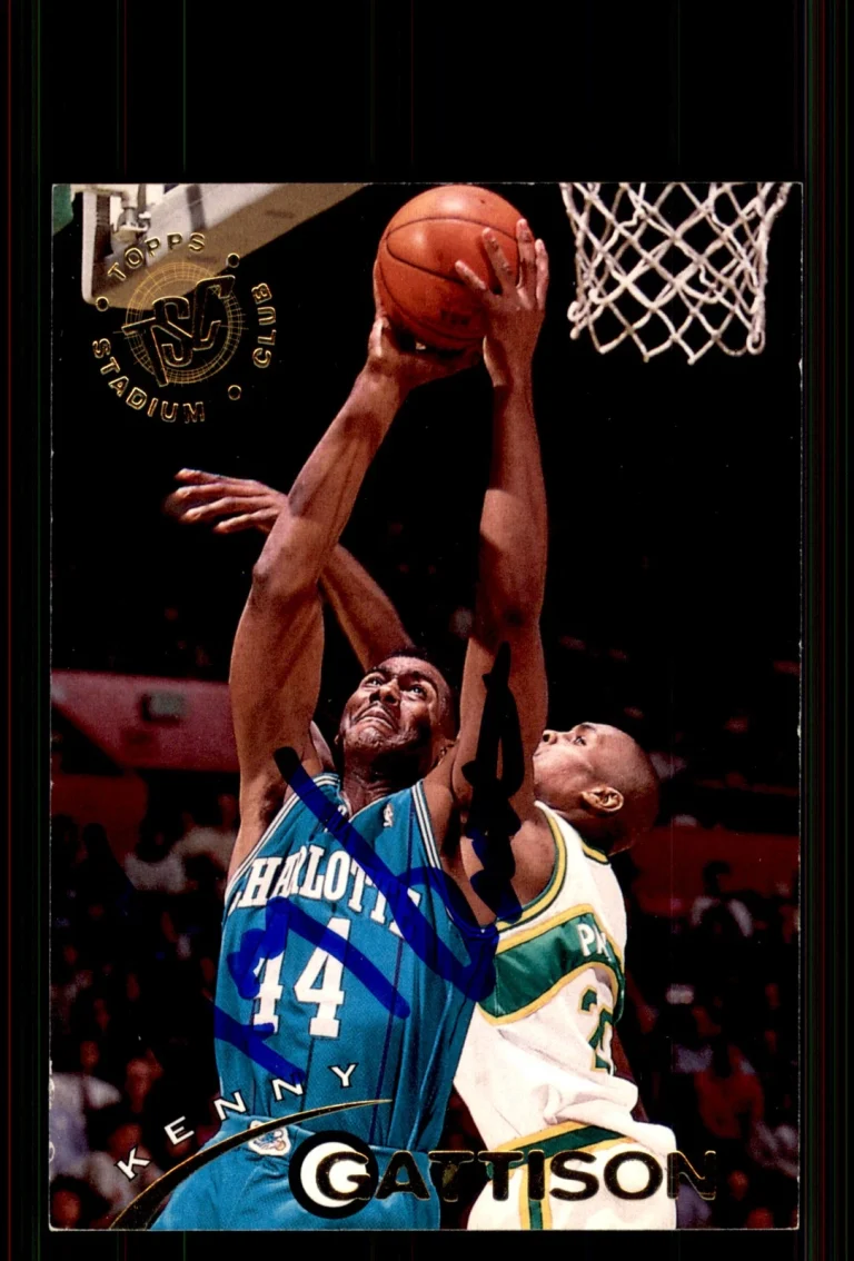 Signed Basketball Card Auto Kenny Gattison 1994-95 Stadium Club #38 Hornets