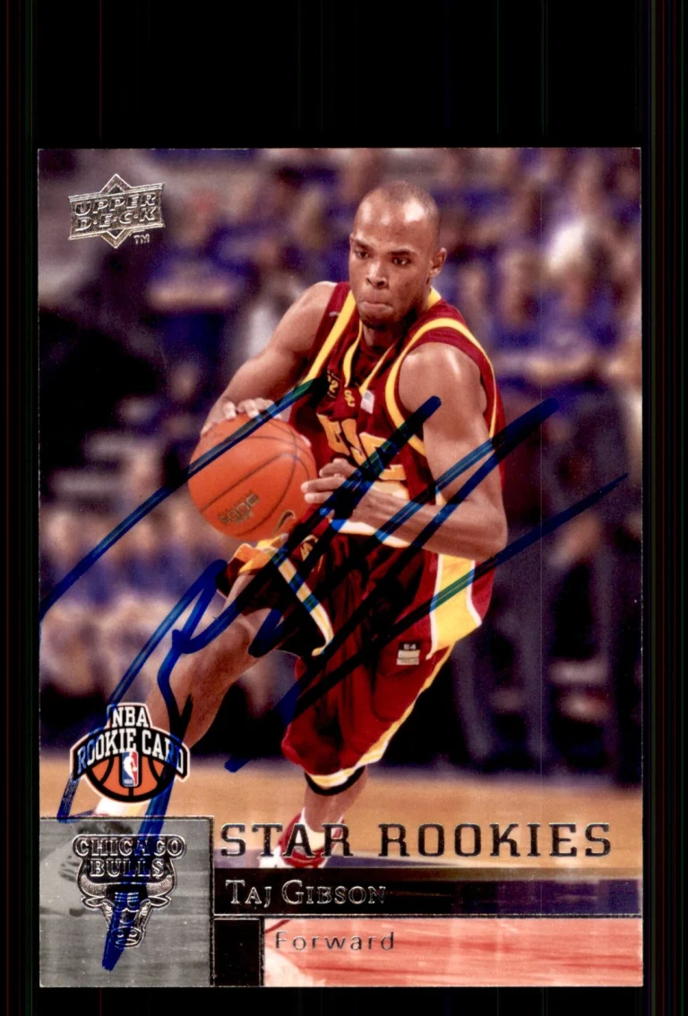 Signed Basketball Card Auto Taj Gibson 2009-10 Upper Deck #210 Chicago Bulls