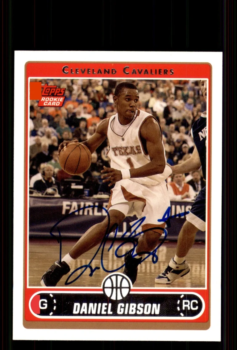 Signed Basketball Card Auto Daniel Gibson 2006-07 Topps #230 Cleveland Cavaliers