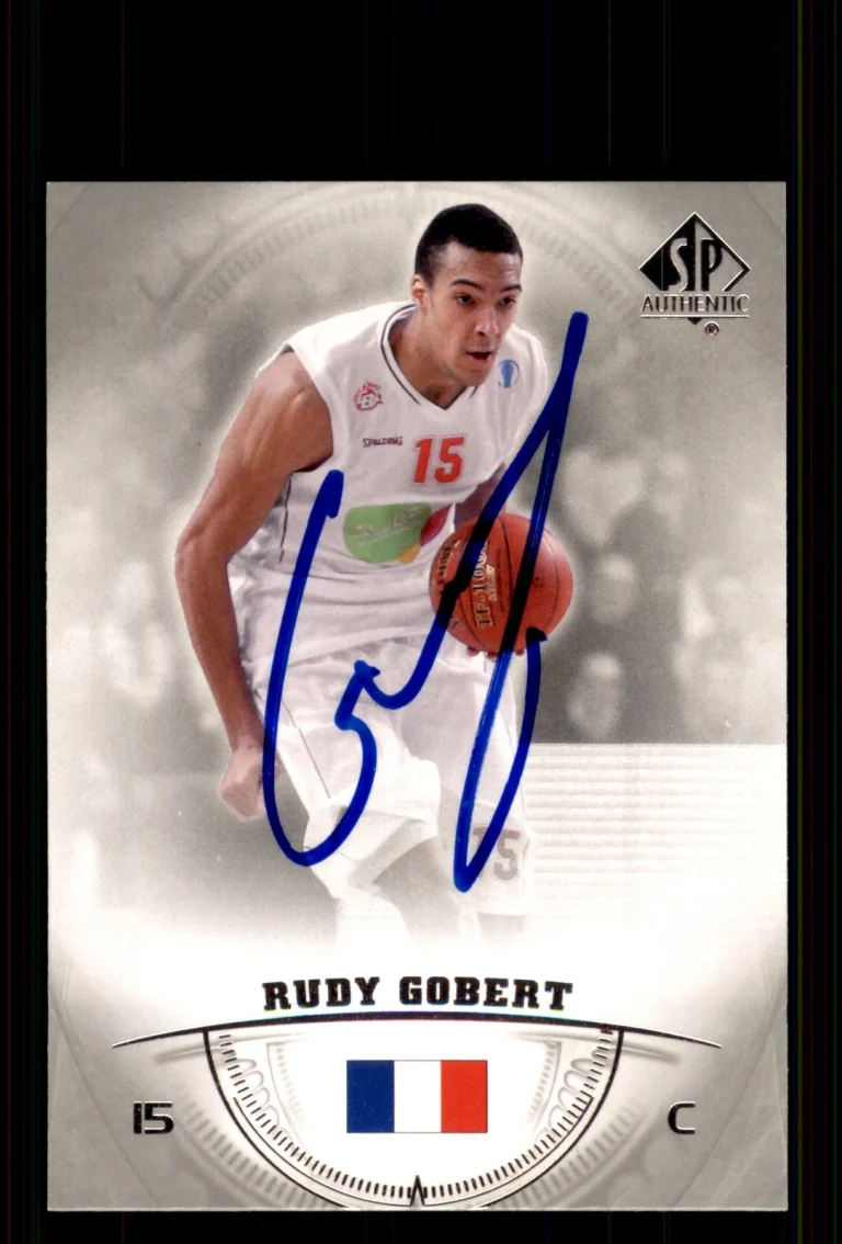 Signed Basketball Card Auto Rudy Gobert 2013-14 SP Authentic #49 Cholet Basket