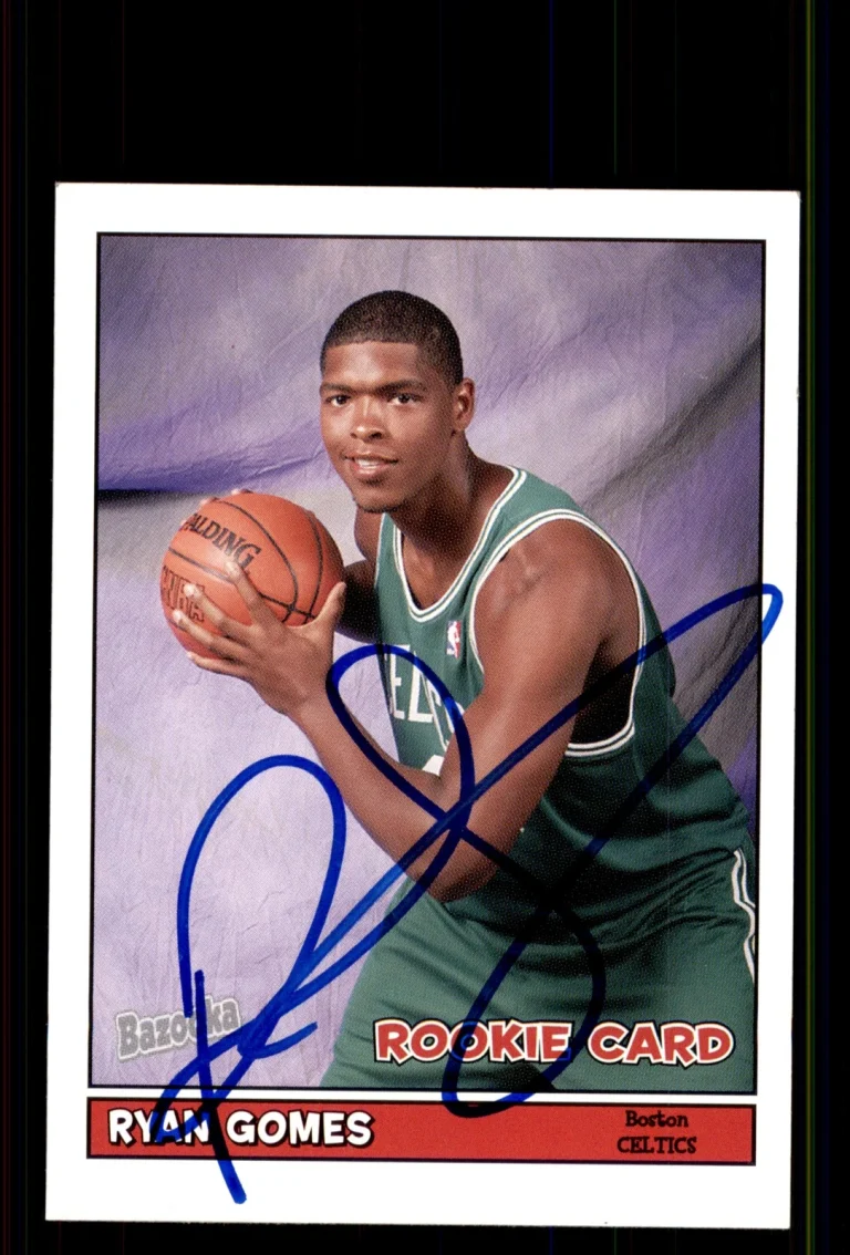 Signed Basketball Card Auto Ryan Gomes 2005-06 Bazooka #171 Boston Celtics