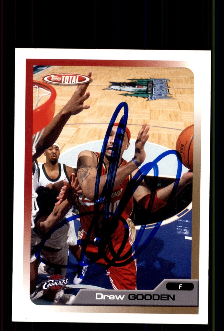 Signed Basketball Card Auto Drew Gooden 2005-06 Topps Total #200 Cavaliers
