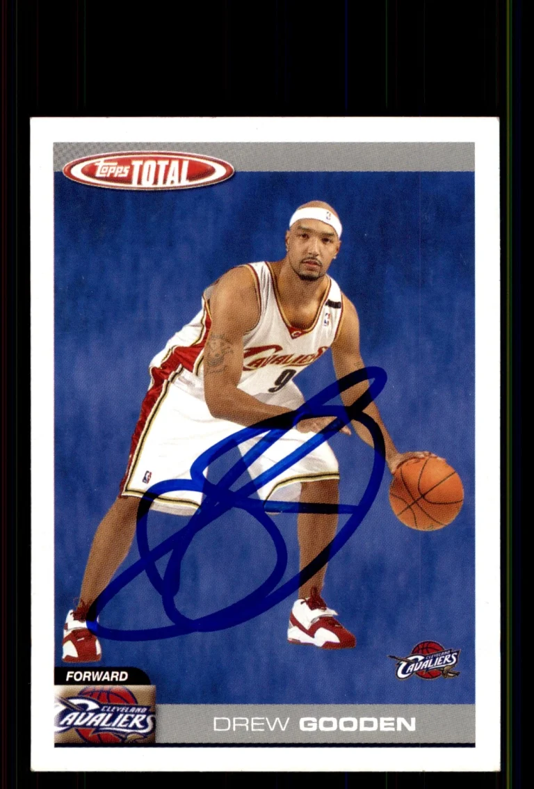 Signed Basketball Card Auto Drew Gooden 2004-05 Topps Total #287 Cavaliers