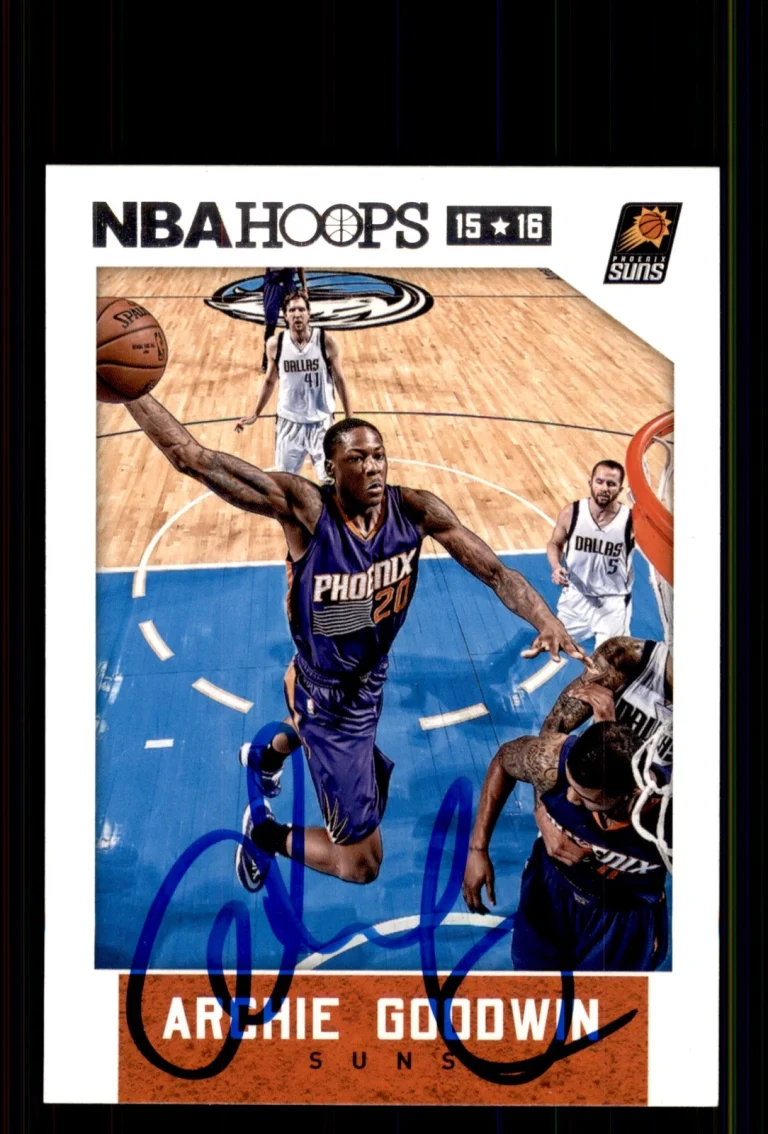 Signed Basketball Card Auto Archie Goodwin 2015-16 Hoops #38 Phoenix Suns