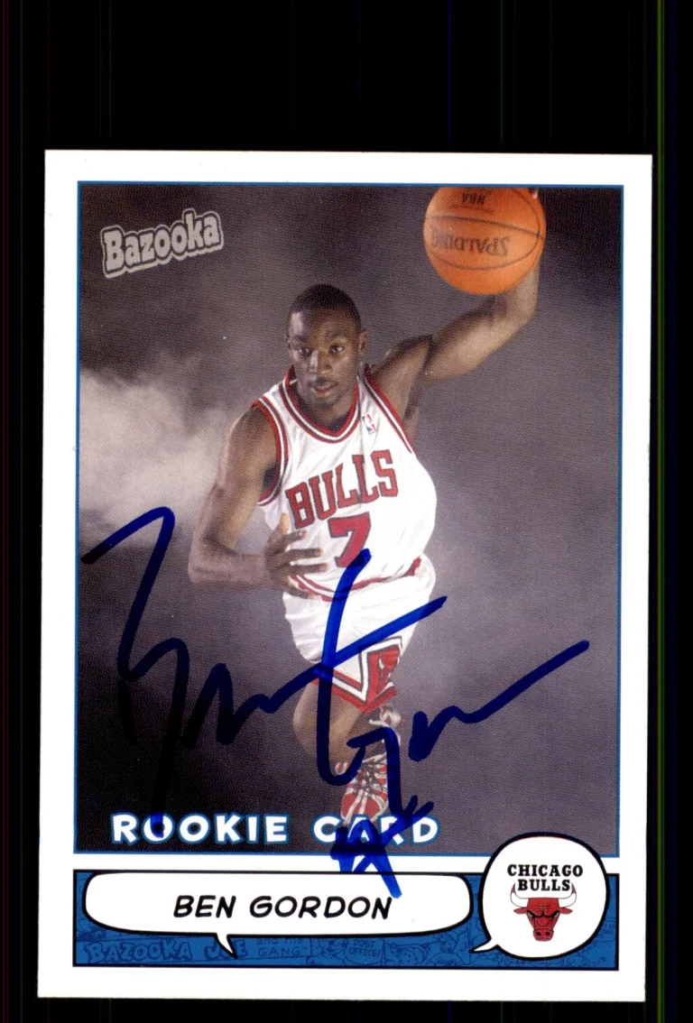 Signed Basketball Card Auto Ben Gordon 2004-05 Bazooka #166 Chicago Bulls