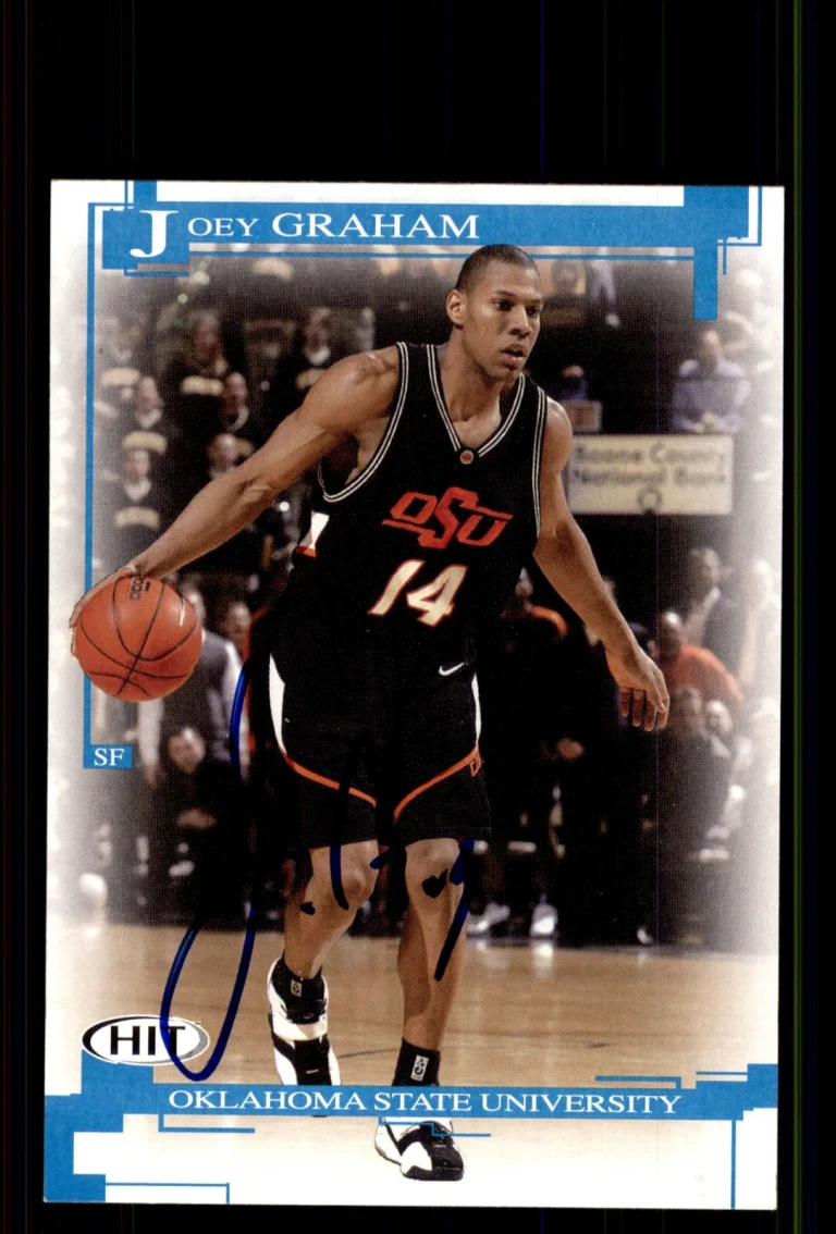 Signed Basketball Card Auto Joey Graham 2005 SAGE HIT #14 Oklahoma State Cowboys