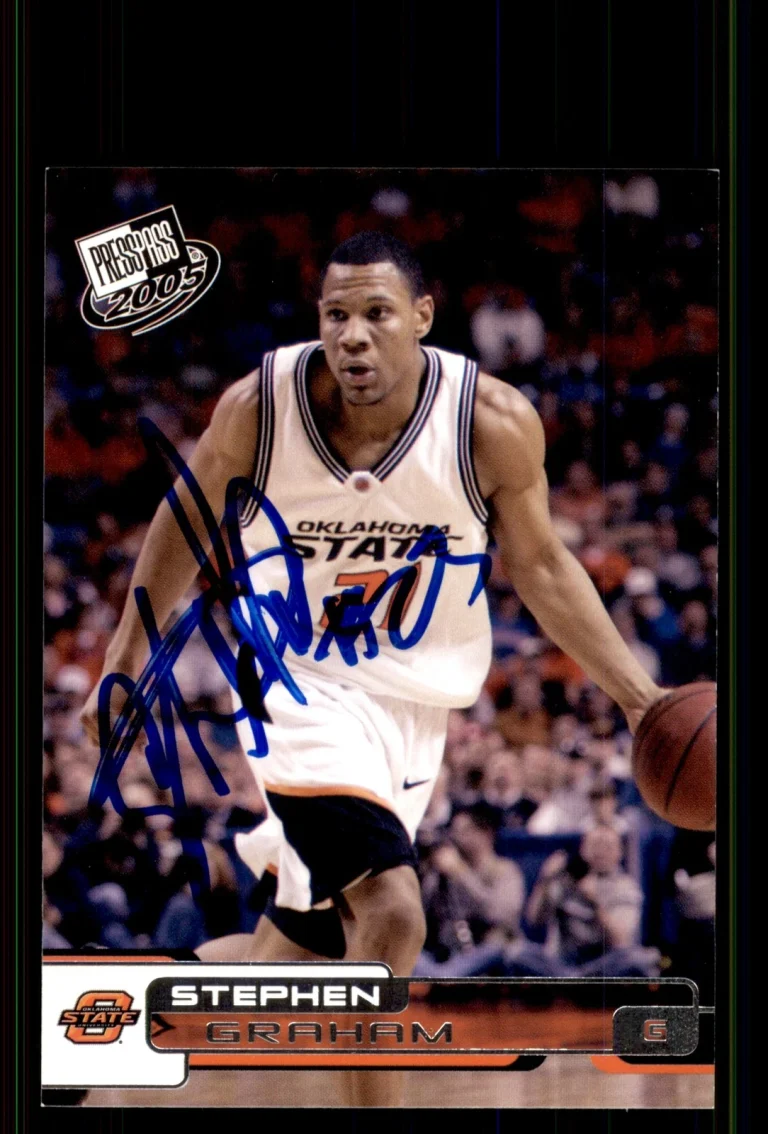Signed Basketball Card Auto Stephen Graham 2005 Press Pass #15 Oklahoma State