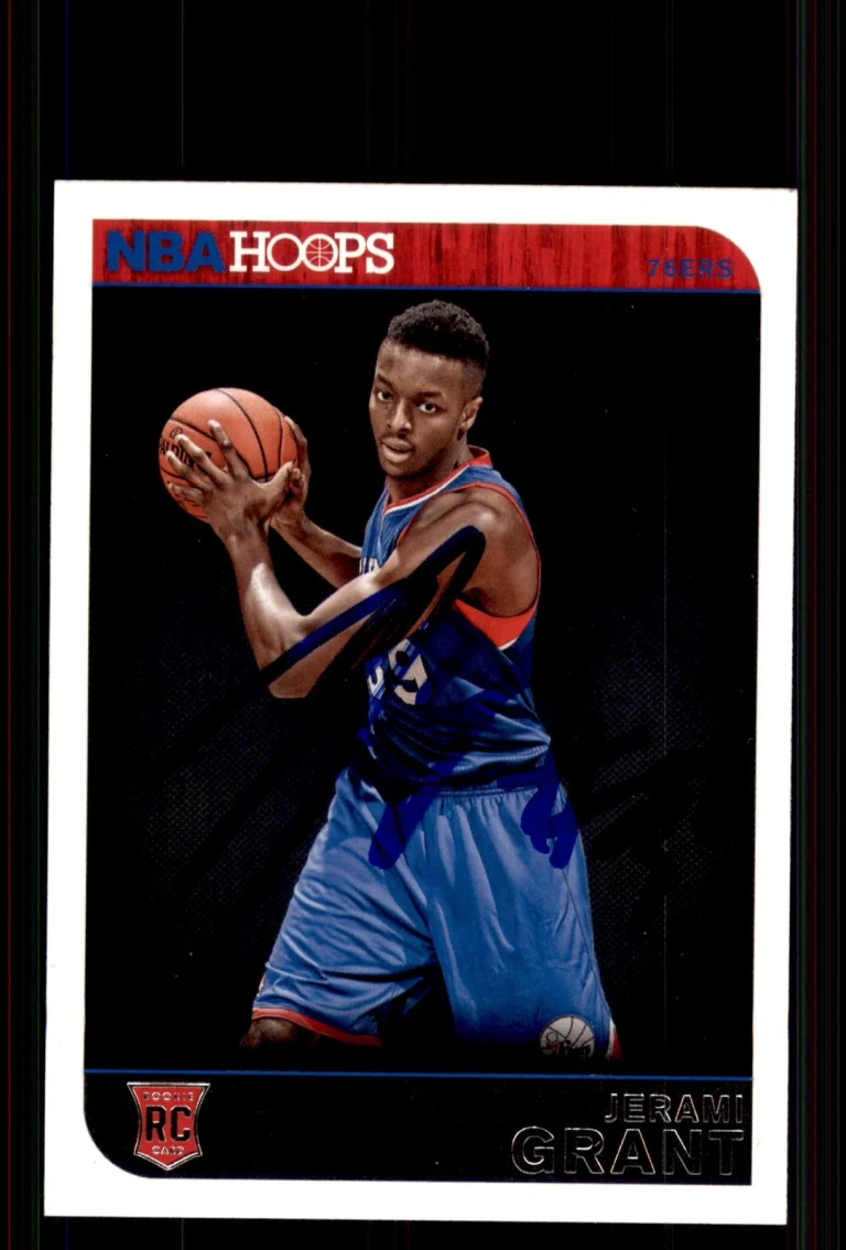 Signed Basketball Card Auto Jerami Grant 2014-15 Hoops #293 Philadelphia 76ers