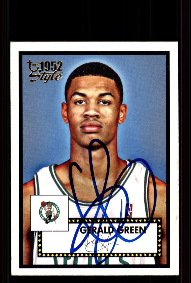 Signed Basketball Card Auto Gerald Green 2005-06 Topps 1952 Style #135 Celtics
