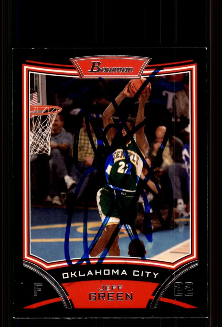 Signed Basketball Card Auto Jeff Green 2008-09 Bowman #27 Oklahoma City Thunder