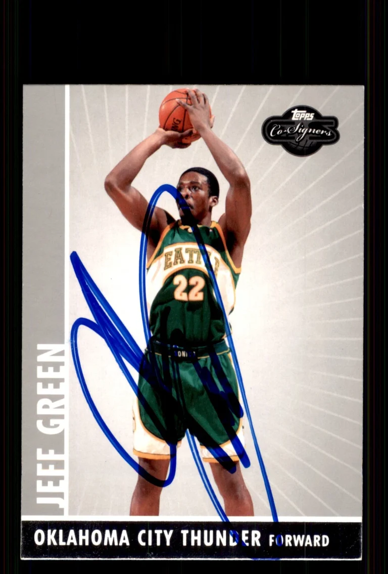 Signed Basketball Card Auto Jeff Green 2008-09 Topps Co-Signers #79 Thunder