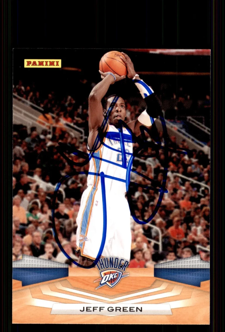 Signed Basketball Card Auto Jeff Green 2009-10 Panini #230 Oklahoma City Thunder
