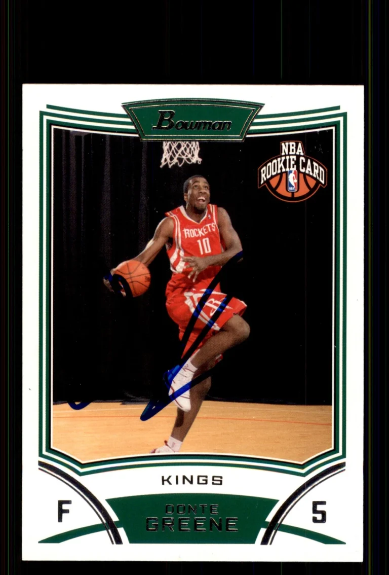 Signed Basketball Card Auto Donte Greene 2008-09 Bowman #133 Sacramento Kings