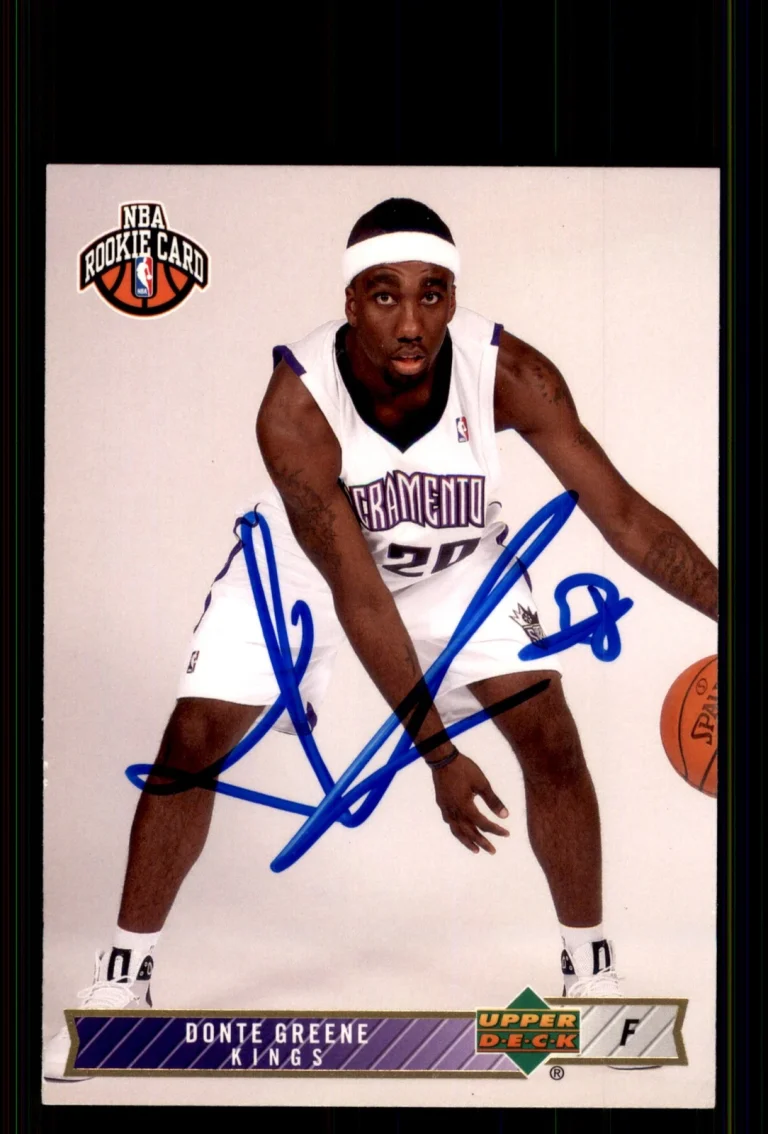 Signed Basketball Card Auto Donte Greene 2008-09 Upper Deck Lineage #222