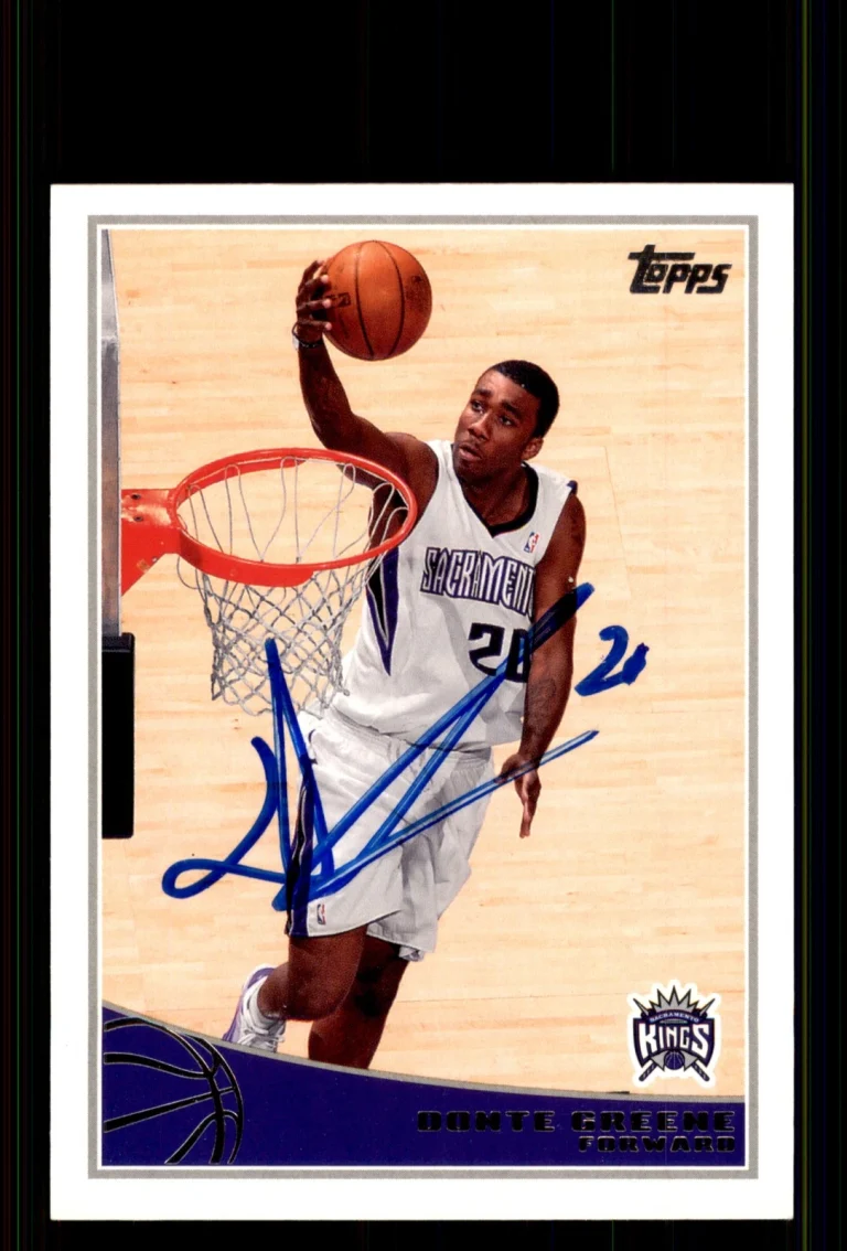 Signed Basketball Card Auto Donte Greene 2009-10 Topps #269 Sacramento Kings
