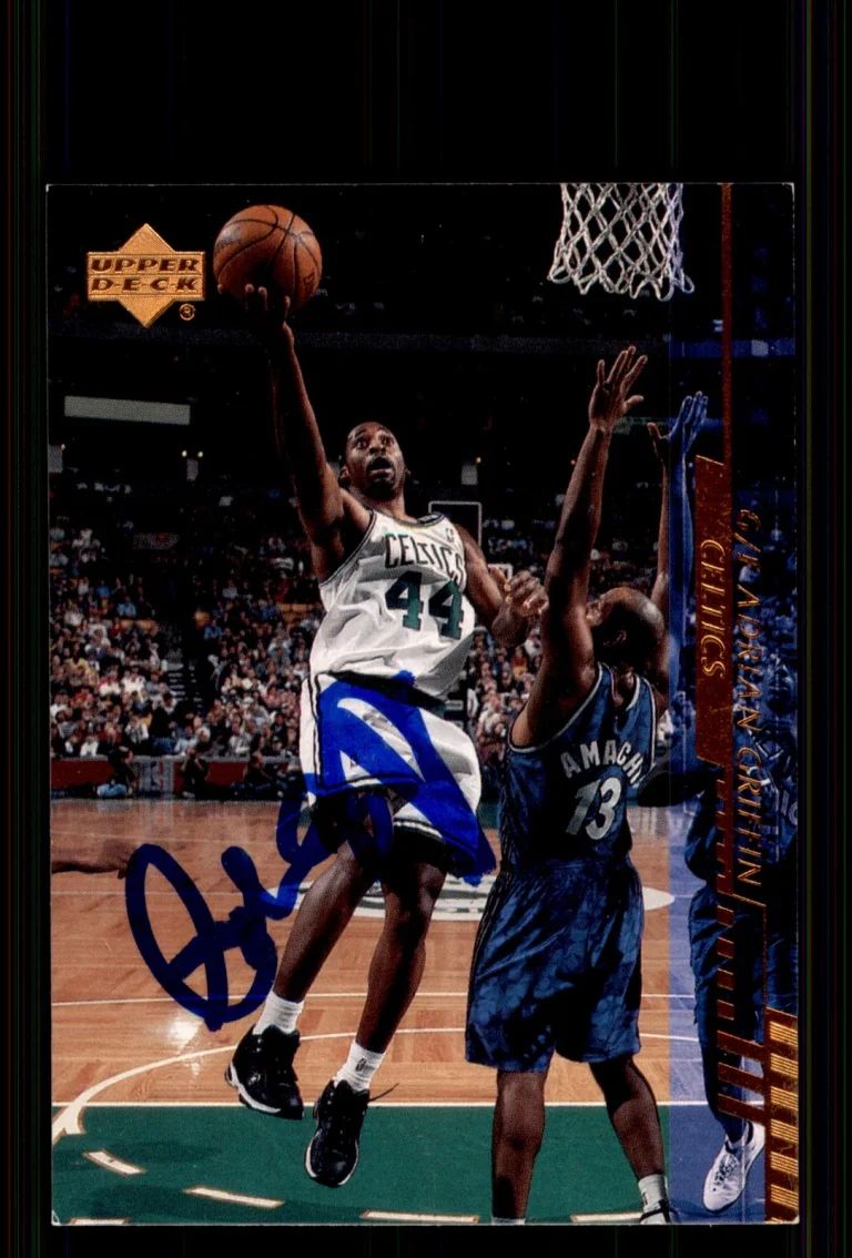Signed Basketball Card Auto Adrian Griffin 2000-01 Upper Deck #12 Boston Celtics