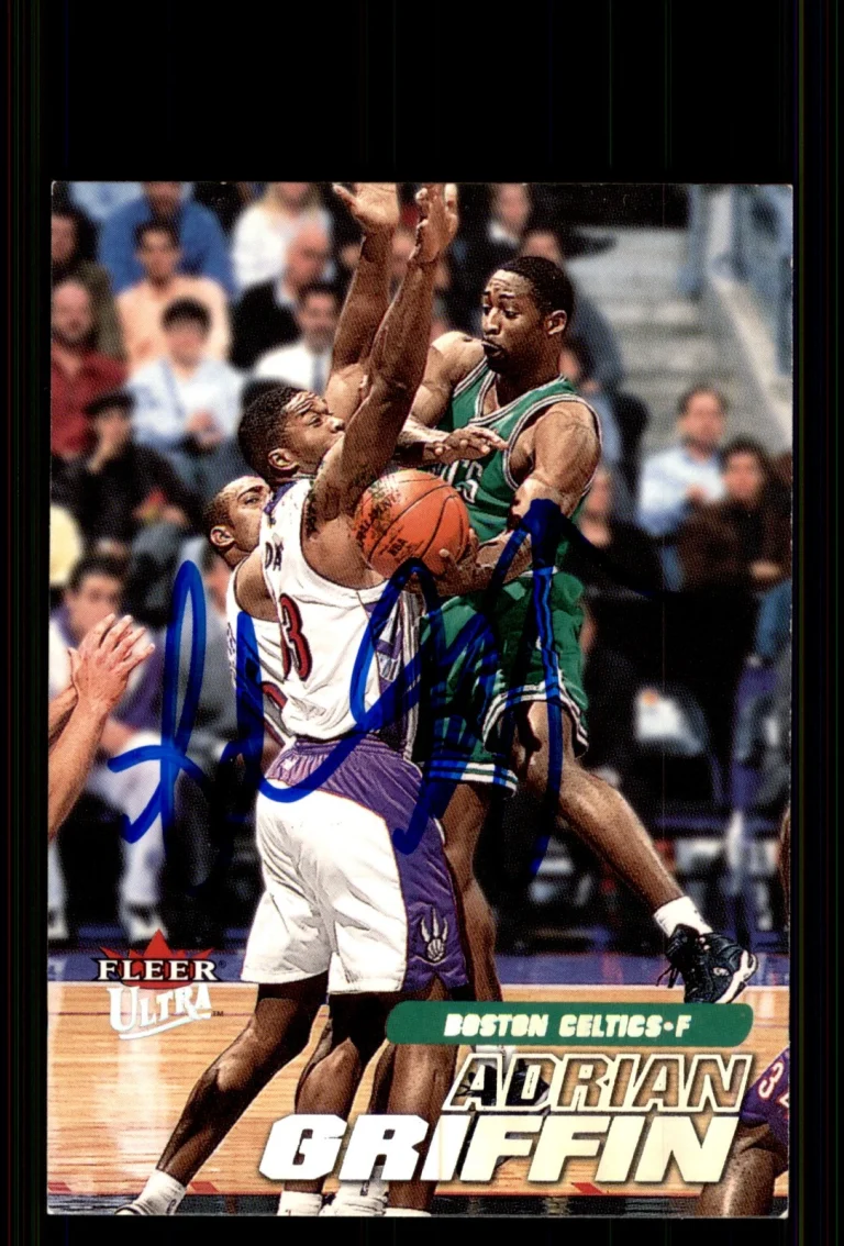 Signed Basketball Card Auto Adrian Griffin 2000-01 Ultra #135 Boston Celtics