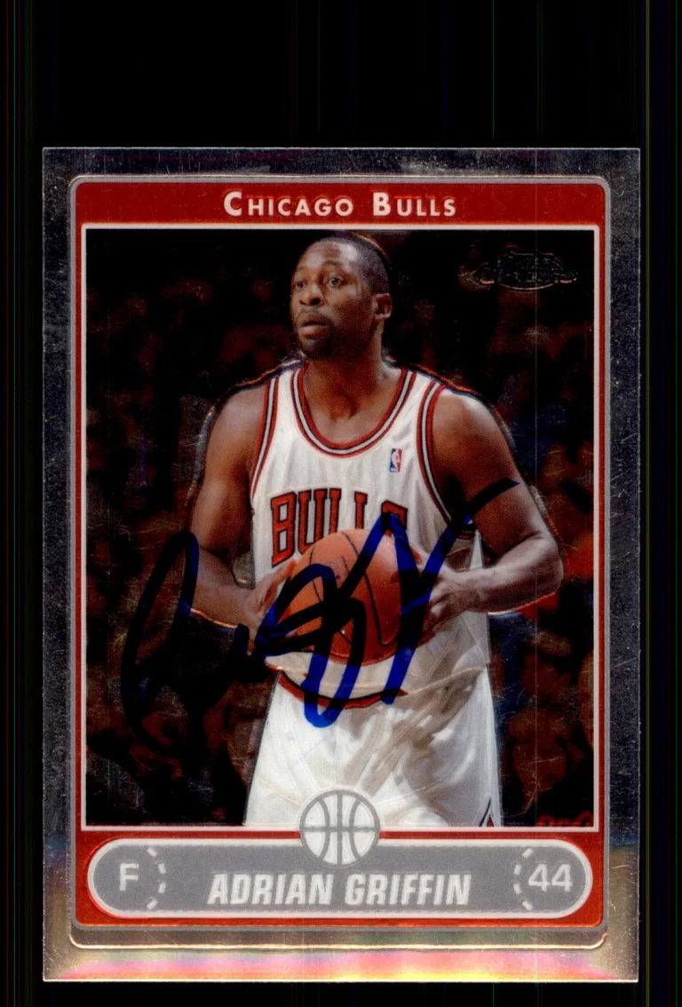 Signed Basketball Card Auto Adrian Griffin 2006-07 Topps Chrome #123 Bulls