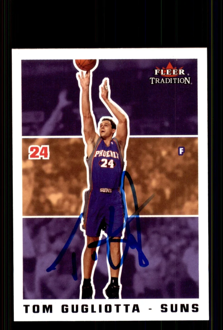 Signed Basketball Card Auto Tom Gugliotta 2003-04 Fleer Tradition #80 Suns