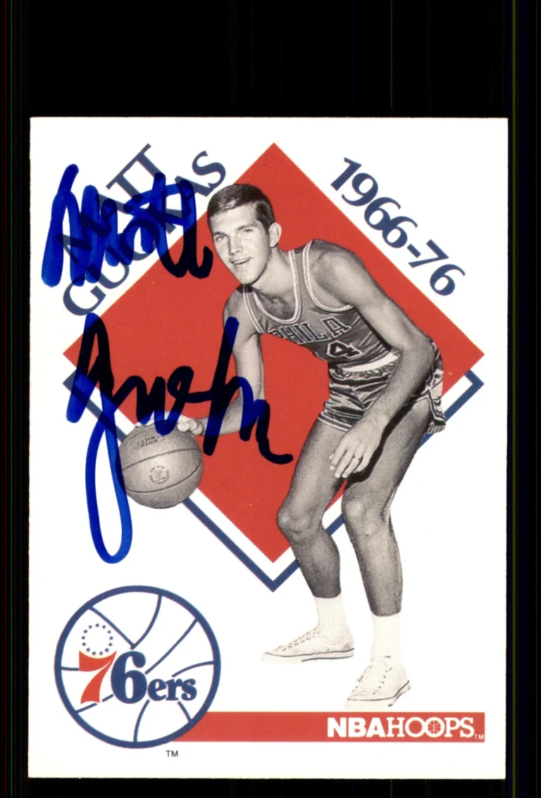 Signed Basketball Card Auto Matt Guokas 1990-91 Hoops #352