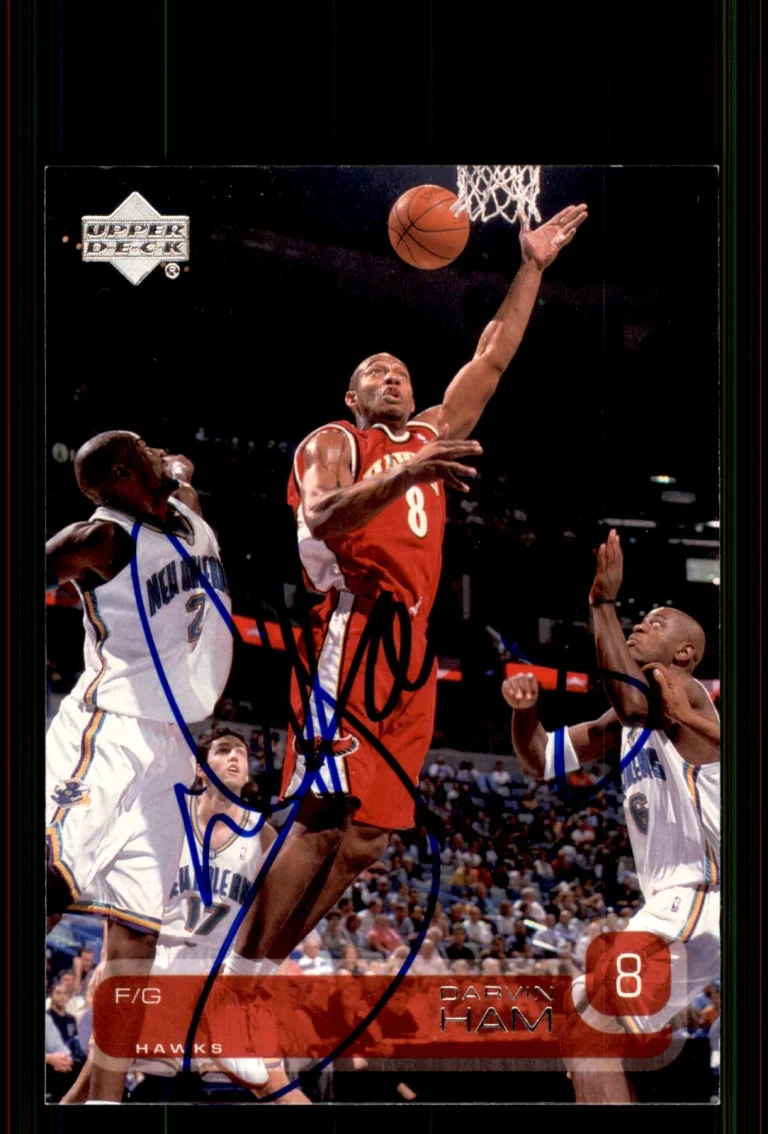 Signed Basketball Card Auto Darvin Ham 2002-03 Upper Deck #217 Atlanta Hawks