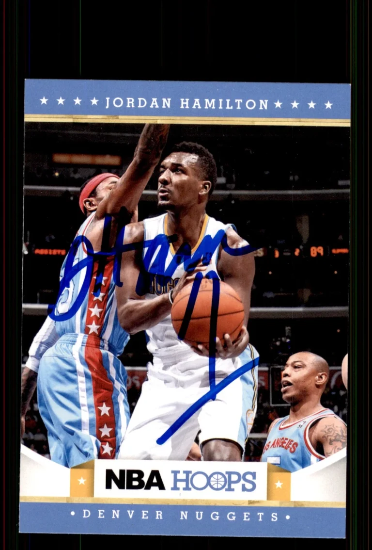 Signed Basketball Card Auto Jordan Hamilton 2012-13 Hoops #245 Denver Nuggets