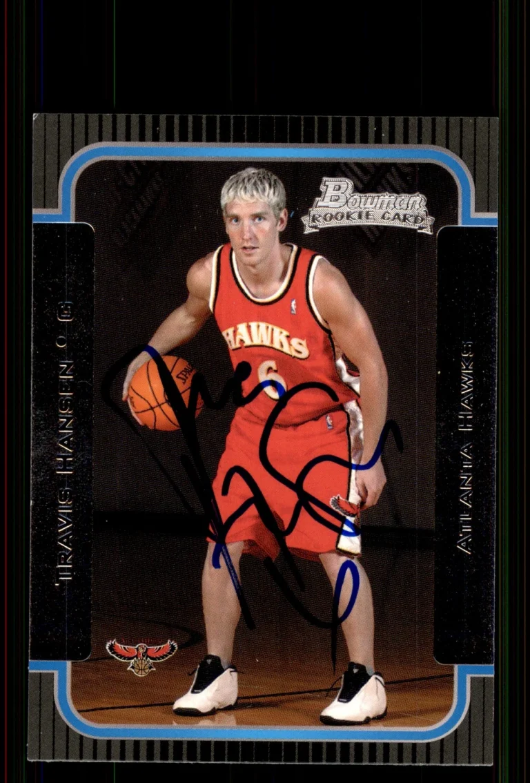 Signed Basketball Card Auto Travis Hansen 2003-04 Bowman #139 Atlanta Hawks