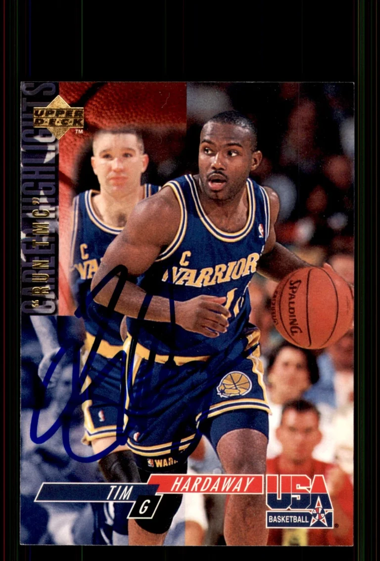Signed Basketball Card Auto Tim Hardaway 1994 Upper Deck USA #15 USA