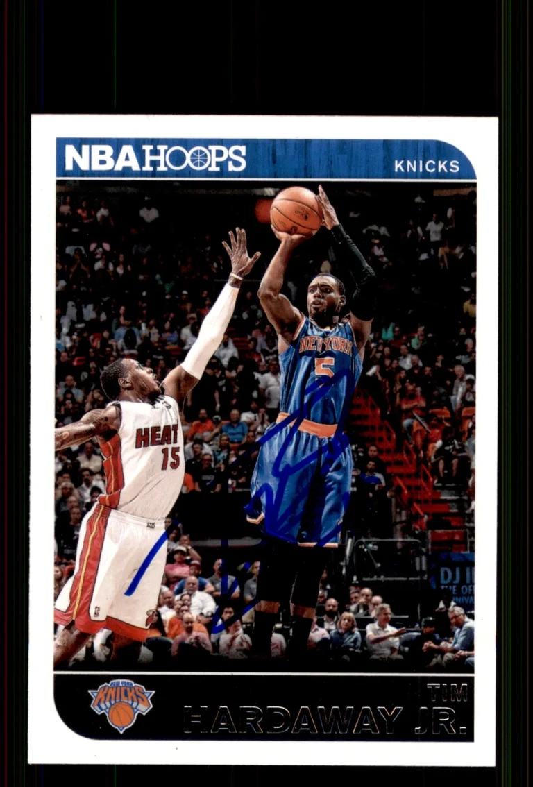 Signed Basketball Card Auto Tim Hardaway Jr. 2014-15 Hoops #12 New York Knicks